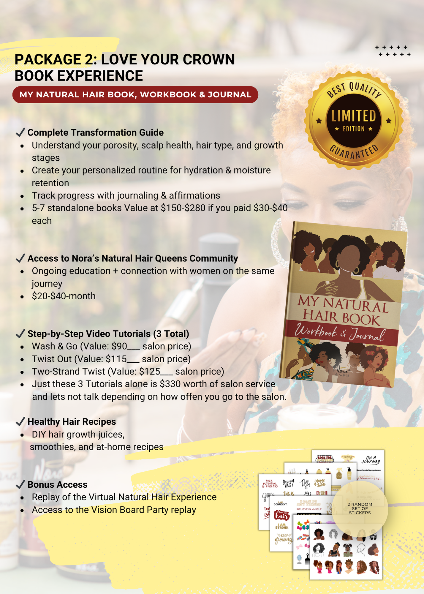 My Natural Hair Book, Workbook & Journal–Your Complete Guide to Healthy, Thriving Hair